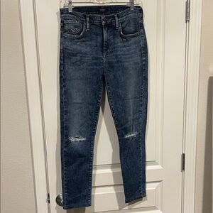 A Gold E Sophie Women’s Dark Blue Distressed Jeans